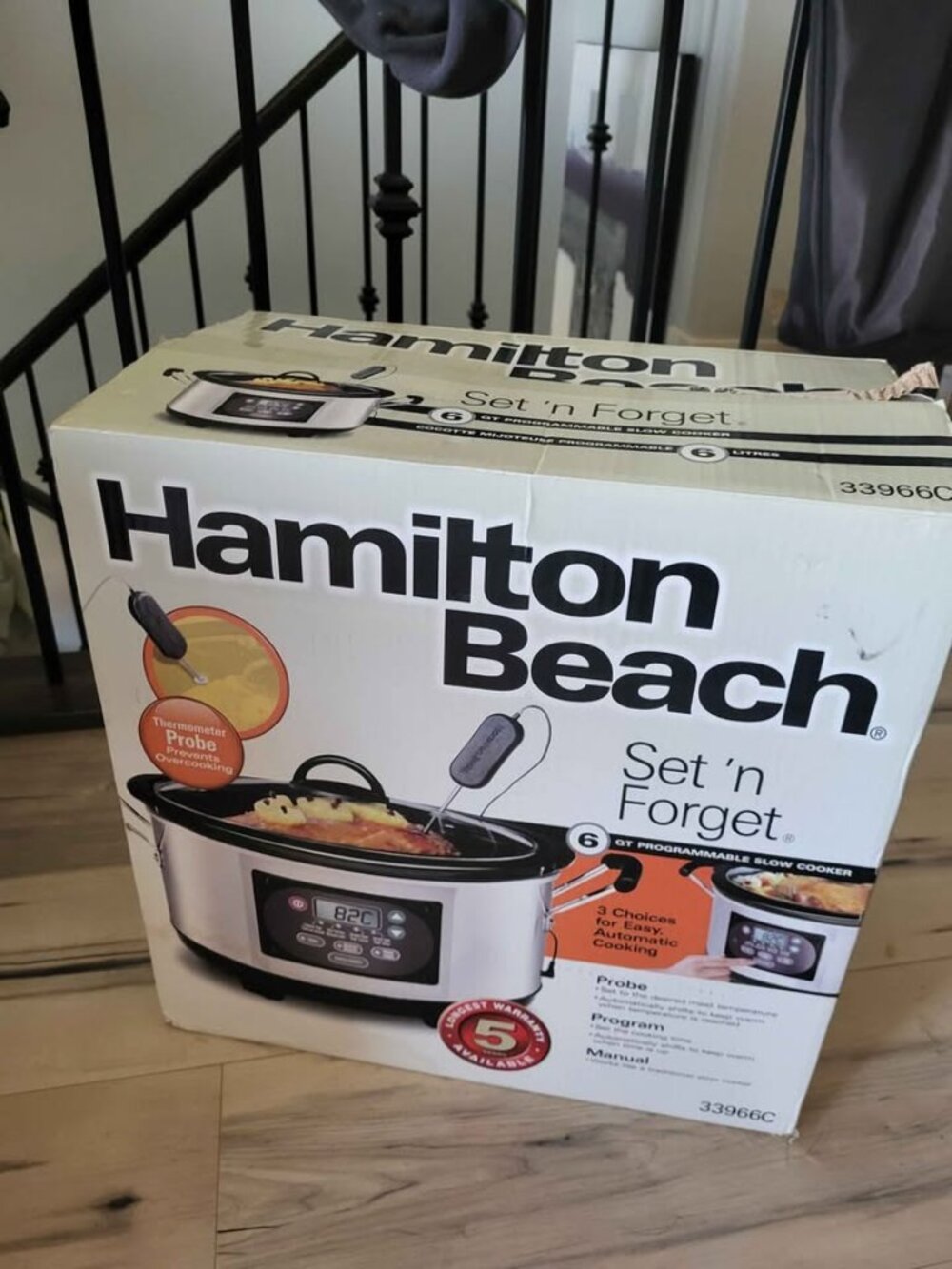 Hamilton Beach Set & Forget Programmable Slow Cooker Stainless 6 Qt